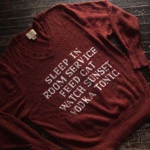 Wild fox Long Sleeve Sweater Sz M